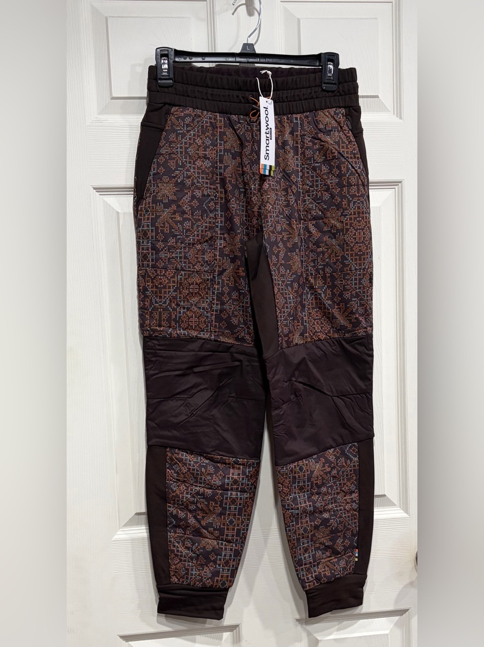 SmartWool Women's Small Smartloft Pants Insulated Nordic Print NWT Red Brown